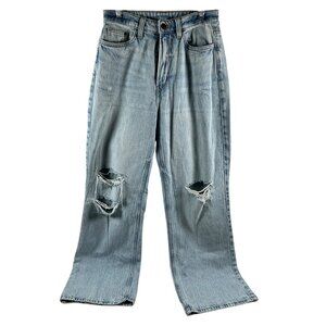 &Denim - Women’s Jeans – High Waist and a Straight Leg, light blue – Size 2